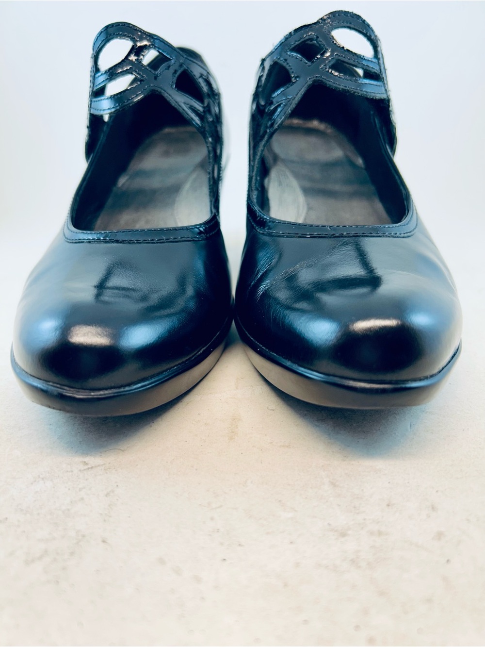 Naot Black Crinkle Luma Mary Jane Adjustable Strap Heels, size 40 9 9.5 - Picture 3 of 12